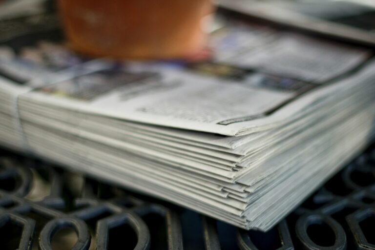 Pile of newspapers